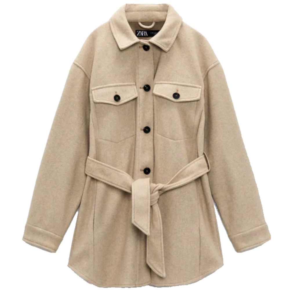 ZARA || Belted Shacket